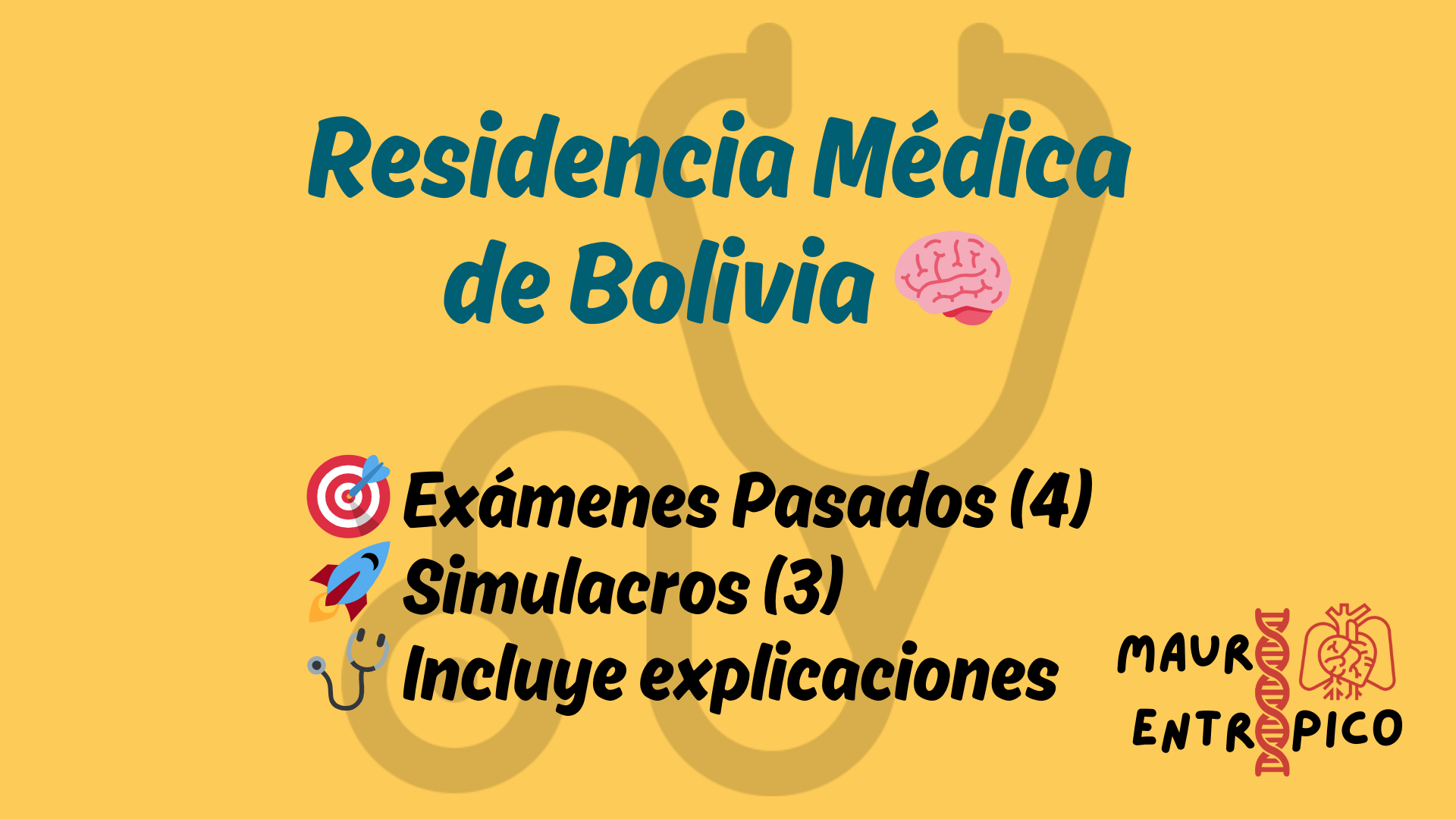 Examenes Pasados y Simulacros de la Residencia Medica de Bolivia 🏆